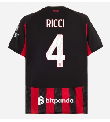AC Milan Samuele Ricci #4 Replika Hemmatröja 2025-26 Kortärmad